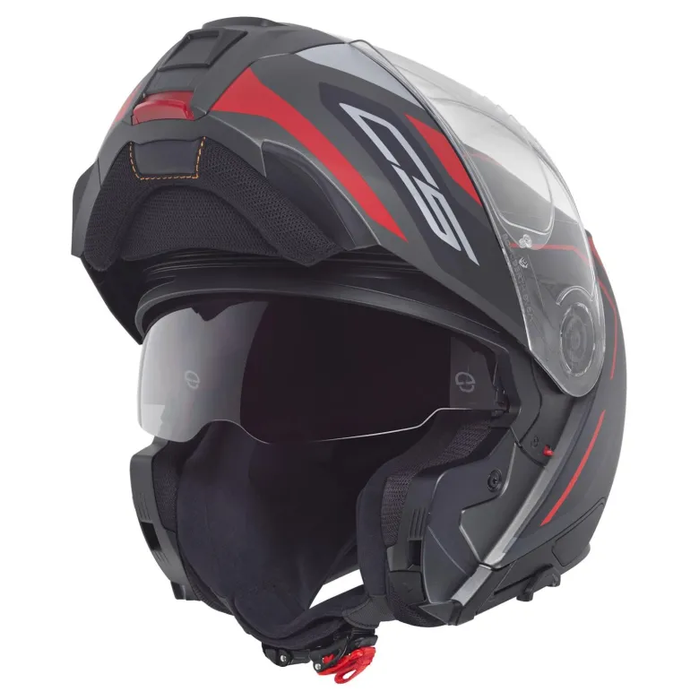 Kask szczękowy SCHUBERTH C5 ECE OMEGA ANTHRACITE czarny szary czerwony