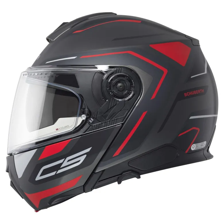 Kask szczękowy SCHUBERTH C5 ECE OMEGA ANTHRACITE czarny szary czerwony