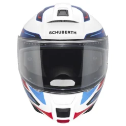 Kask szczękowy SCHUBERTH C5 ECE OMEGA WHITE niebieski biały czerwony czarny