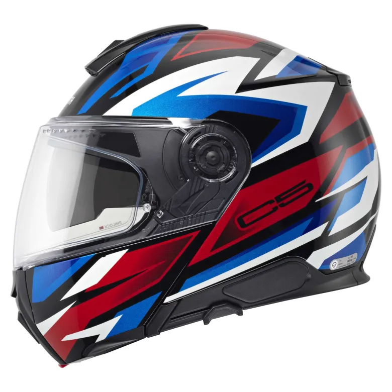 Kask szczękowy SCHUBERTH C5 ECE ZENITH BLUE biały niebieski czerwony