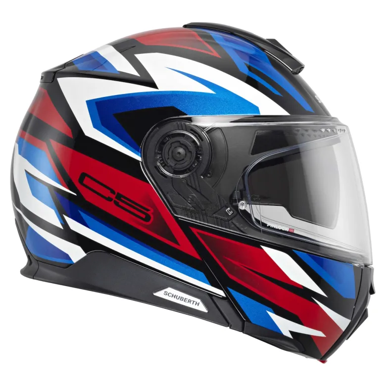 Kask szczękowy SCHUBERTH C5 ECE ZENITH BLUE biały niebieski czerwony