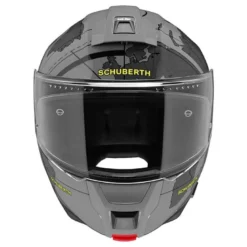 Kask szczękowy SCHUBERTH C5 ECE GLOBE GREY szary czarny żółty fluo