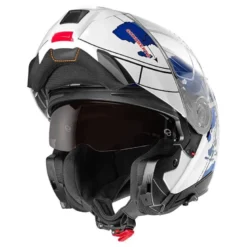 Kask szczękowy SCHUBERTH C5 ECE GLOBE BLUE biały niebieski czerwony