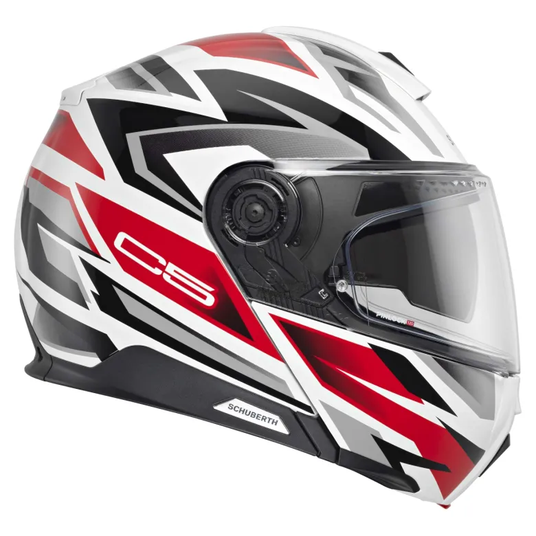 Kask szczękowy SCHUBERTH C5 ECE ZENITH RED biały czerwony czarny szary