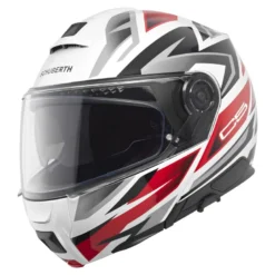 Kask szczękowy SCHUBERTH C5 ECE ZENITH RED biały czerwony czarny szary