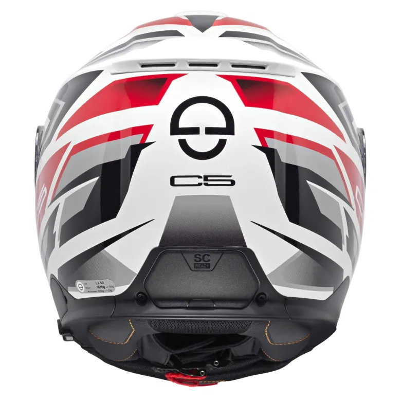 Kask szczękowy SCHUBERTH C5 ECE ZENITH RED biały czerwony czarny szary
