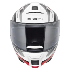 Kask szczękowy SCHUBERTH C5 ECE ZENITH RED biały czerwony czarny szary