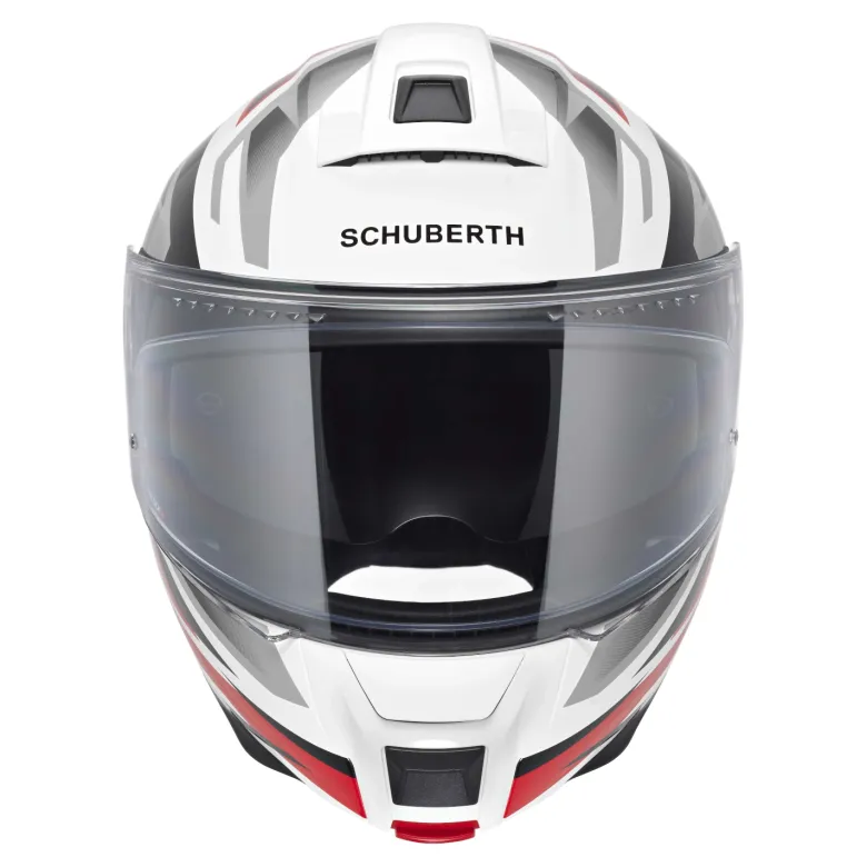 Kask szczękowy SCHUBERTH C5 ECE ZENITH RED biały czerwony czarny szary