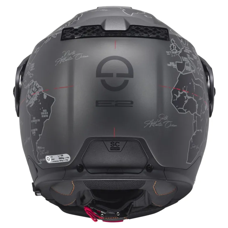 Kask szczękowy SCHUBERTH E2 ECE ATLAS ANTHRACITE czarny szary czerwony