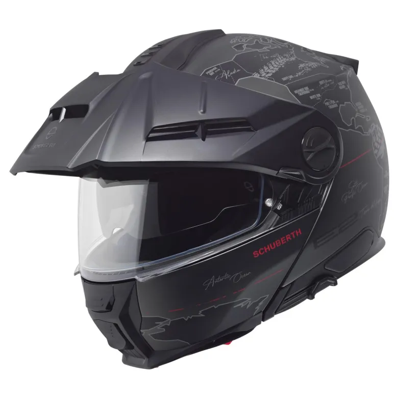 Kask szczękowy SCHUBERTH E2 ECE ATLAS ANTHRACITE czarny szary czerwony