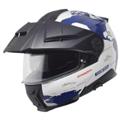 Kask szczękowy SCHUBERTH E2 ECE ATLAS BLUE biały niebieski czerwony