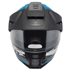 Kask szczękowy SCHUBERTH E2 ECE TRAIL BLUE biały czerwony niebieski szary