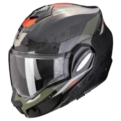 Kask szczękowy SCORPION EXO-TECH EVO CARBON ROVER BLACK/GREEN czarny zielony