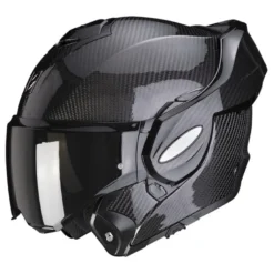 Kask szczękowy SCORPION EXO-TECH EVO CARBON SOLID BLACK czarny