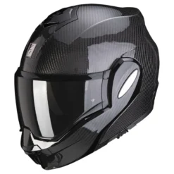 Kask szczękowy SCORPION EXO-TECH EVO CARBON SOLID BLACK czarny