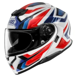 Kask szczękowy SHOEI NEOTEC 3 ANTHEM TC-10 biały czerwony niebieski