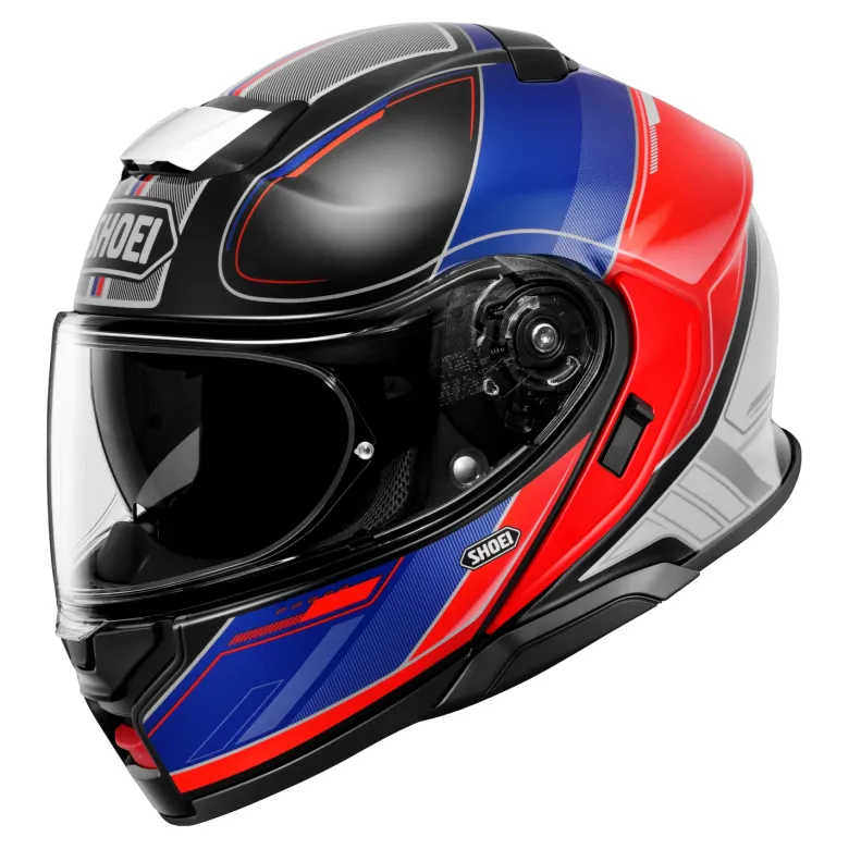Kask szczękowy SHOEI NEOTEC 3 SHARPEN TC-10 czarny czerwony niebieski