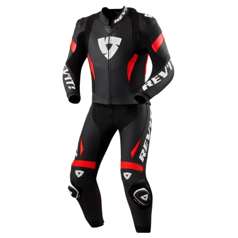 Kombinezon dwuczęściowy REVIT ARGON 3 BLACK/NEON RED czarny czerwony fluo