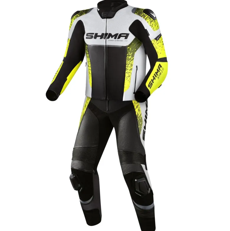 Kombinezon dwuczęściowy SHIMA STR 2.0 FLUO czarny żółty fluo biały