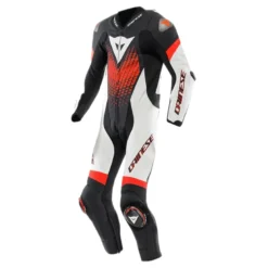 Kombinezon jednoczęściowy DAINESE LAGUNA SECA 6 FLUO RED czarny czerwony fluo biały