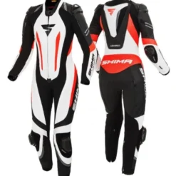 Kombinezon jednoczęściowy damski SHIMA MIURA RS WHITE/FLUO czarny biały czerwony fluo