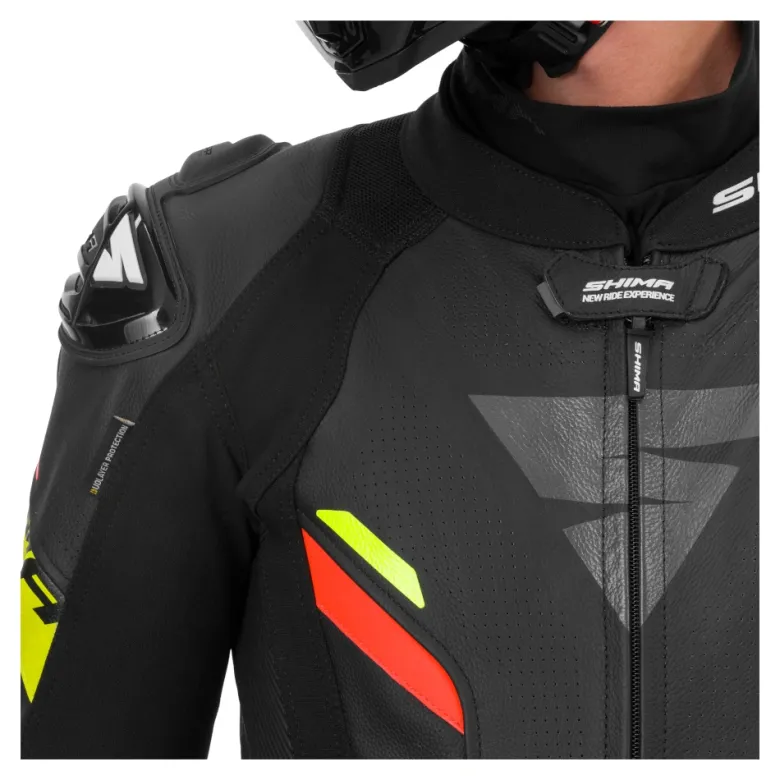 Kombinezon jednoczęściowy SHIMA HYPER RS FLUO czarny czerwony fluo żółty fluo szary