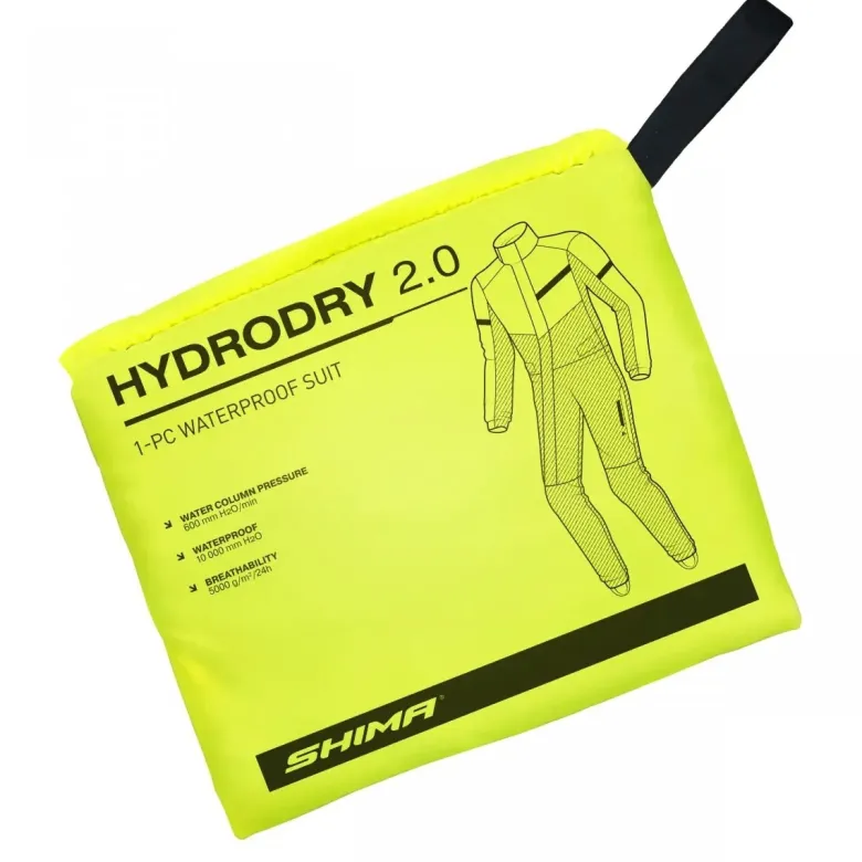 Kombinezon przeciwdeszczowy SHIMA HYDRODRY 2.0 BLACK/FLUO czarny żółty fluo