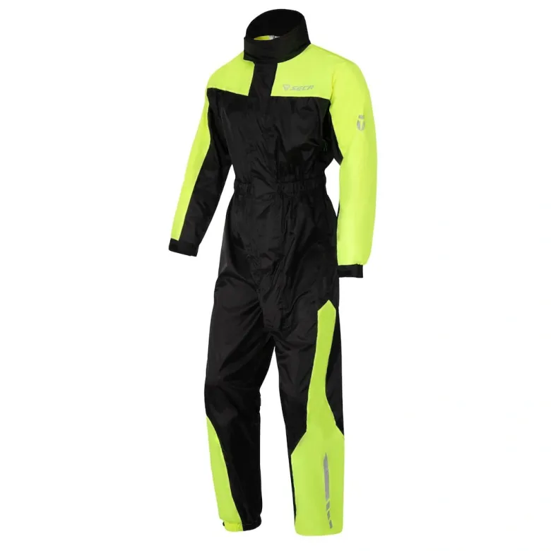 Kombinezon przeciwdeszczowy SECA MONSUN EVO BLACK/FLUO czarny żółty fluo