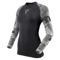 Koszulka termoaktywna damska REBELHORN FREEZE II LADY CAMO czarny szary