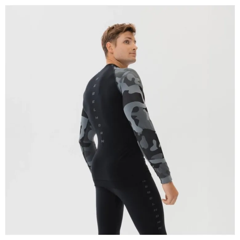 Koszulka termoaktywna REBELHORN FREEZE II CAMO czarny szary