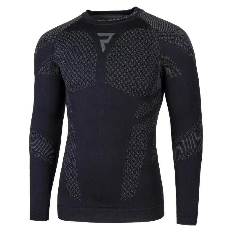 Koszulka termoaktywna REBELHORN ACTIVE II BLACK/GREY czarny szary