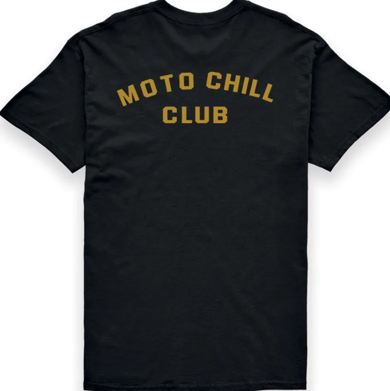 Koszulka T-shirt BROGER MOTO CHILL CLUB BLACK czarny