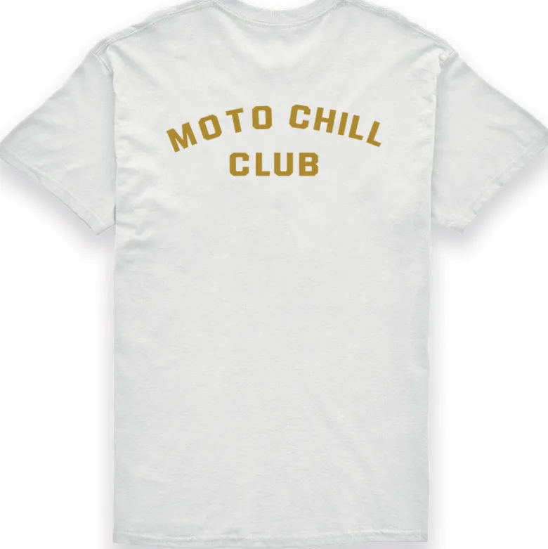 Koszulka T-shirt BROGER MOTO CHILL CLUB WHITE biały