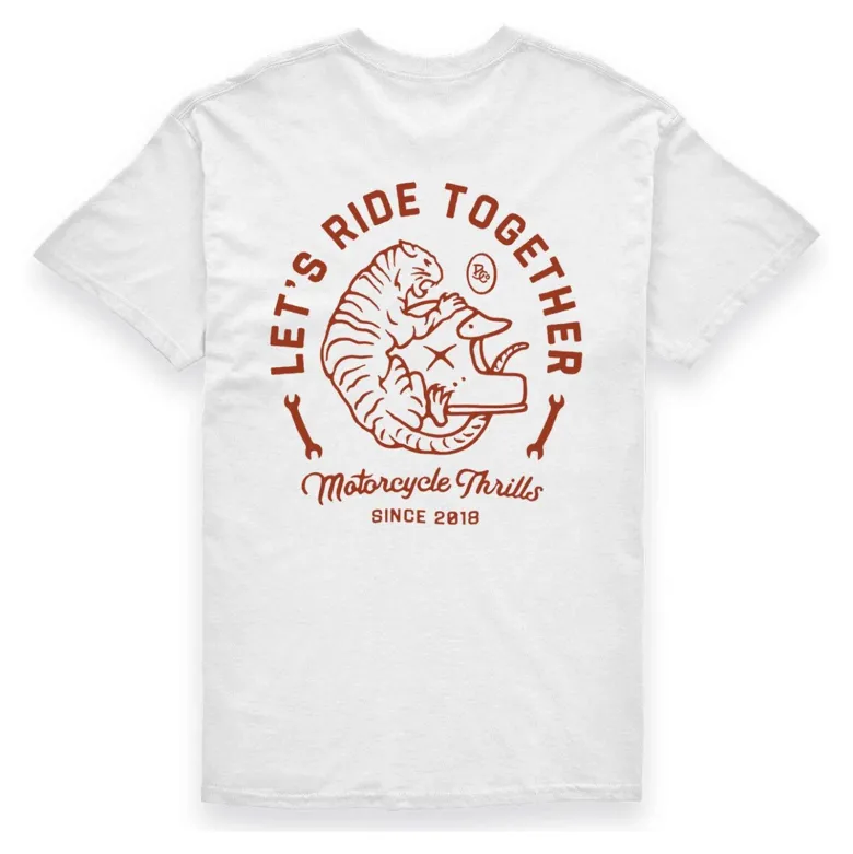 Koszulka T-shirt BROGER TIGER WHITE biały