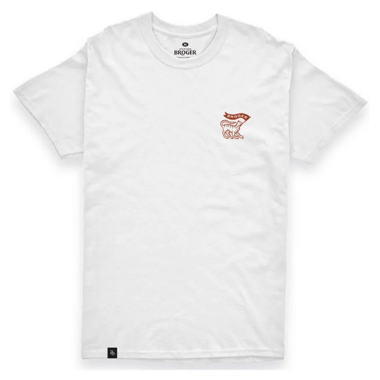Koszulka T-shirt BROGER TIGER WHITE biały