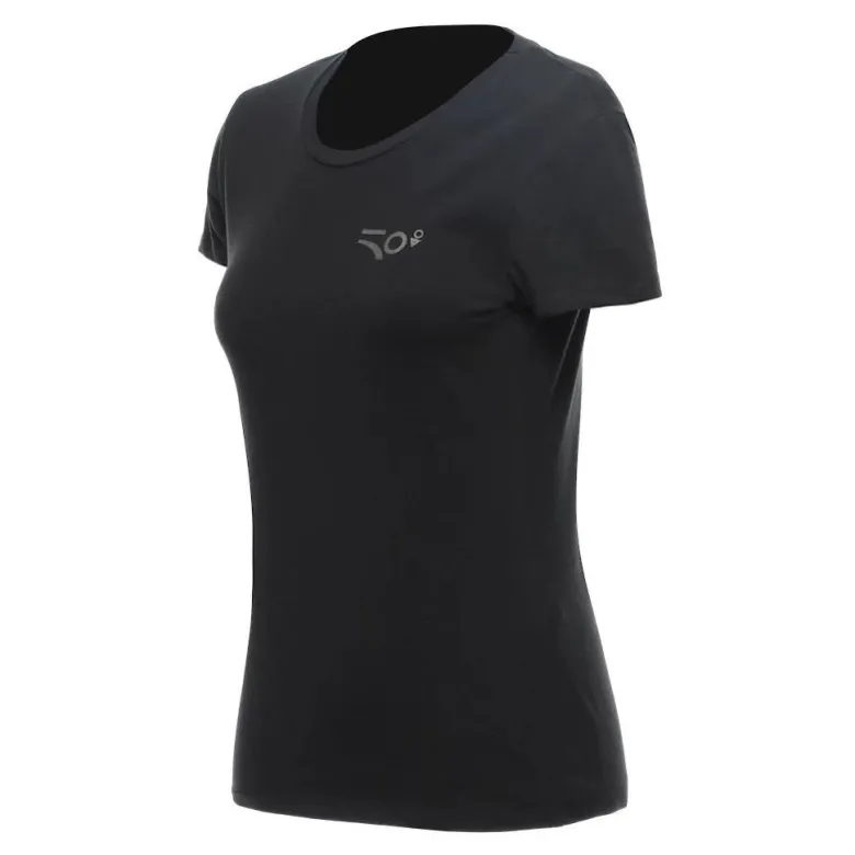 Koszulka T-shirt damski DAINESE ANNIVERSARY LADY BLACK czarny