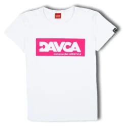 Koszulka T-shirt damski DAVCA LOGO WHITE/PINK biały różowy