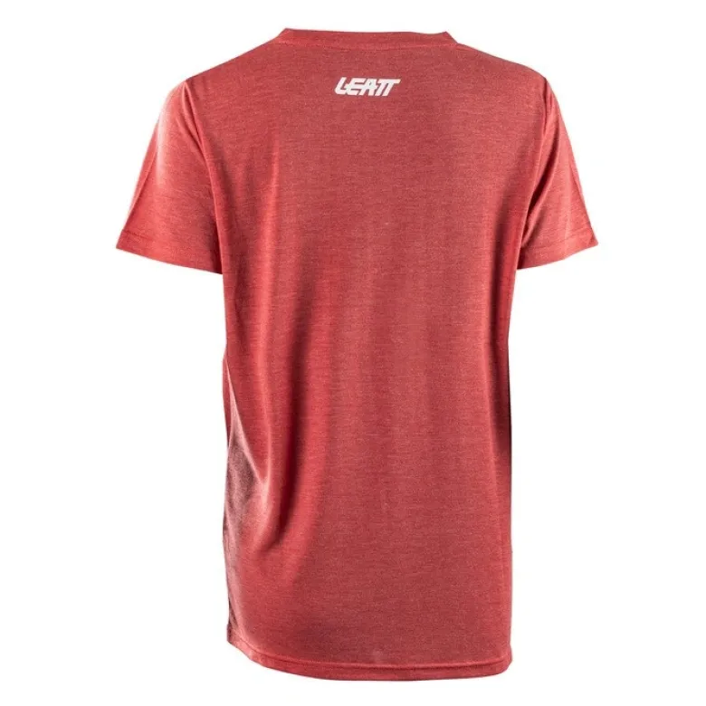 Koszulka T-shirt damski LEATT TECH DUSTY RED czerwony