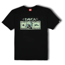 Koszulka T-shirt DAVCA 0,05 BLACK czarny zielony