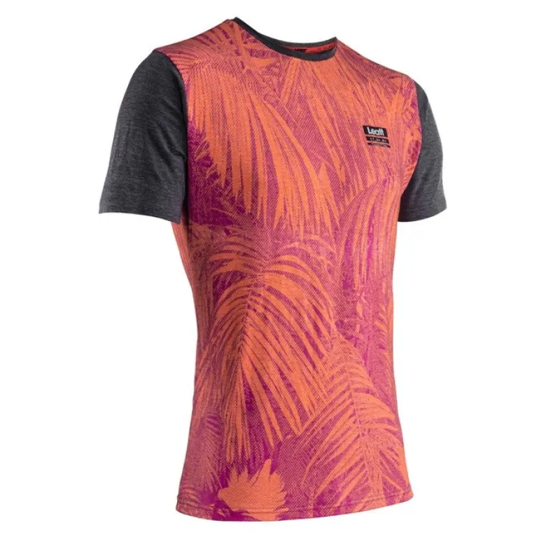 Koszulka T-shirt LEATT PREMIUM JUNGLE bordowy pomarańczowy