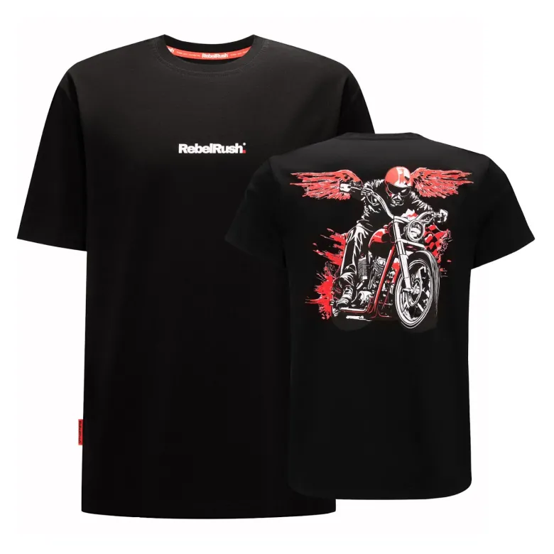 Koszulka T-shirt REBELRUSH MOTO CRUISER BLACK czarny