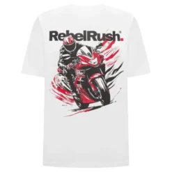 Koszulka T-shirt REBELRUSH REBEL OVERSIZE WHITE biały