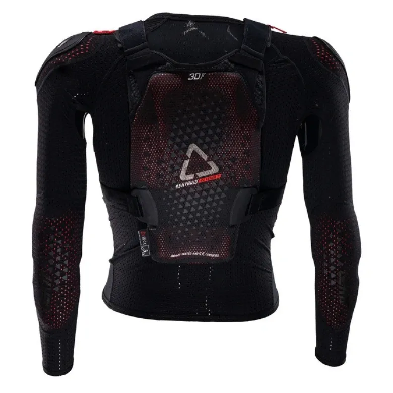 Koszulka z ochraniaczami dziecięca LEATT 4.5 HYBRID JUNIOR BLACK czarny
