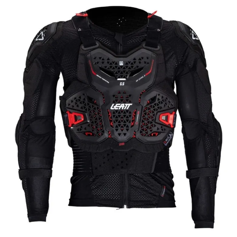 Koszulka z ochraniaczami LEATT 5.5 EVO BLACK czarny