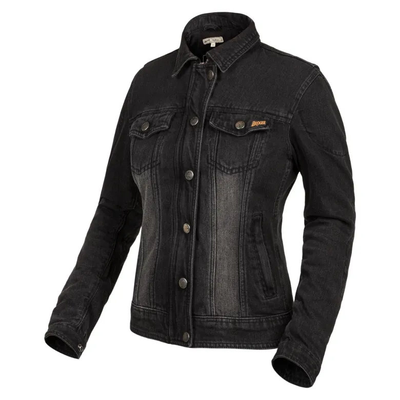 Kurtka jeansowa damska BROGER FLORIDA LADY WASHED BLACK czarny