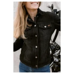 Kurtka jeansowa damska BROGER FLORIDA LADY WASHED BLACK czarny