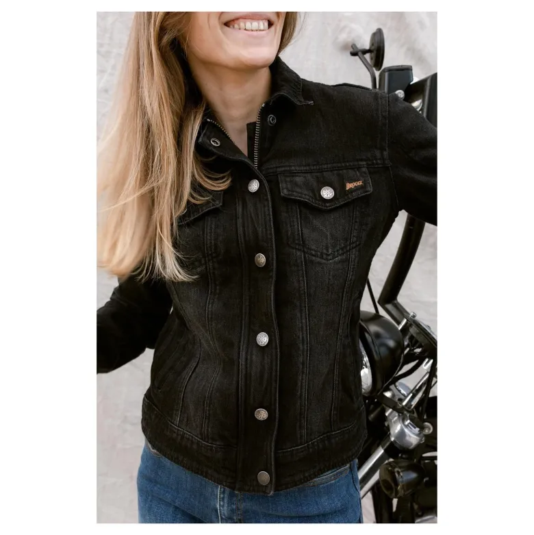 Kurtka jeansowa damska BROGER FLORIDA LADY WASHED BLACK czarny
