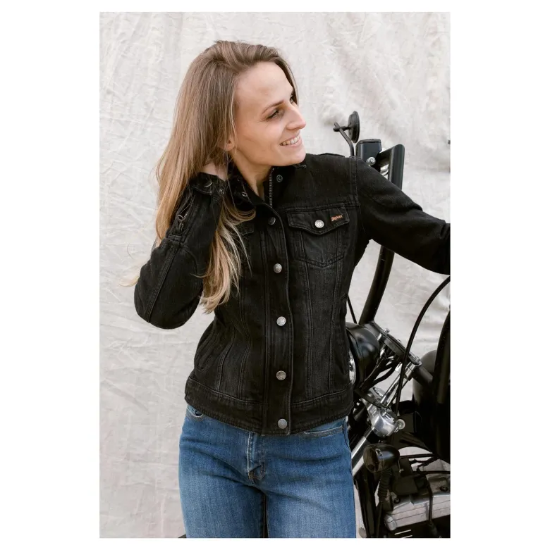 Kurtka jeansowa damska BROGER FLORIDA LADY WASHED BLACK czarny