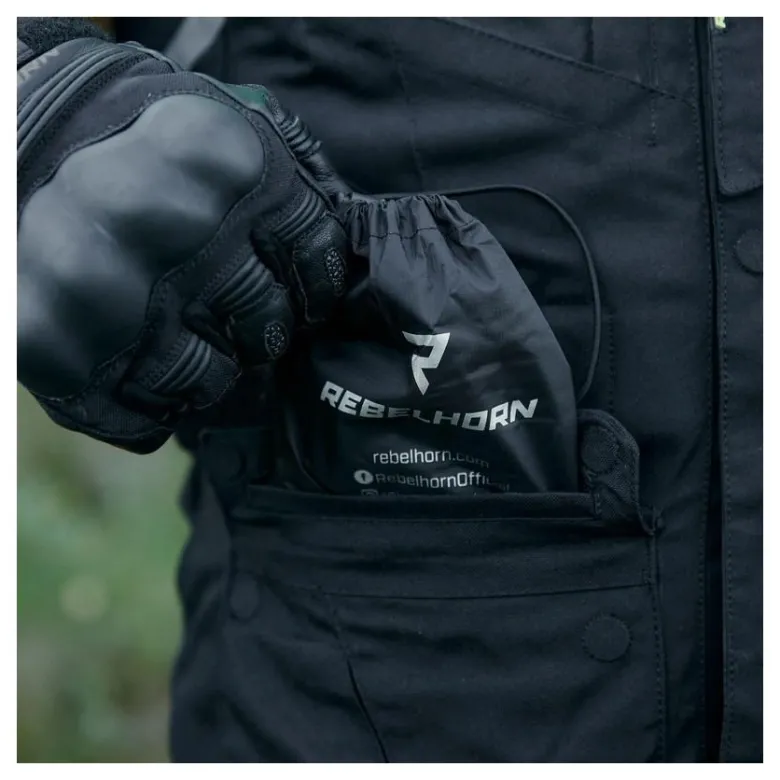 Kurtka przeciwdeszczowa REBELHORN HORIZON BLACK czarny