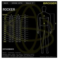 Kurtka skórzana BROGER ROCKER BLACK czarny
